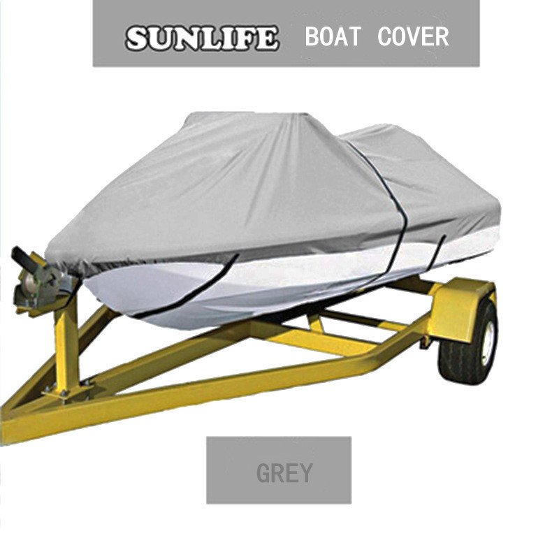Outdoor Waterproof Boat Covers 14-16 Ft Long - Heavy Duty UV Resistant Trailerable Boat Covering