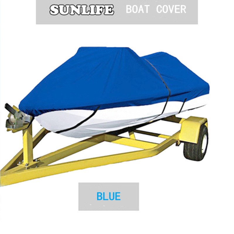 Outdoor Waterproof Boat Covers 14-16 Ft Long - Heavy Duty UV Resistant Trailerable Boat Covering