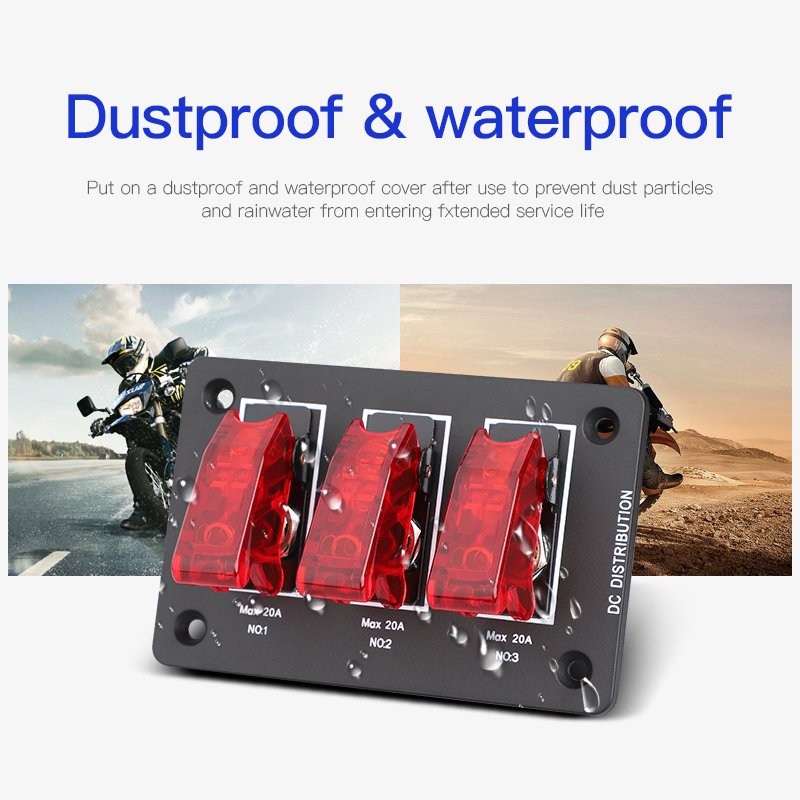 Wholesale Custom Car Switch Panel Red Cover Automotive Switches Car Panel 12V 24V