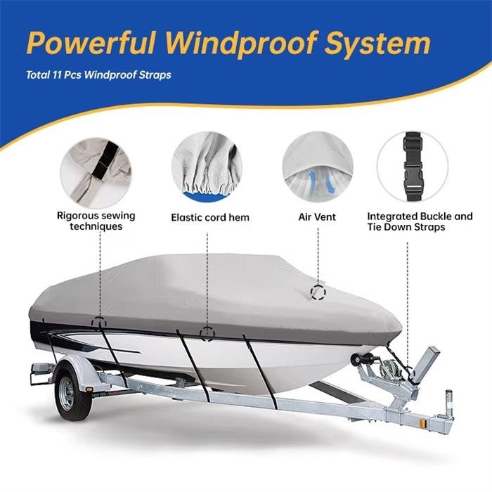 Waterproof Bass Boat Cover Trailerable Design for Easy Transport