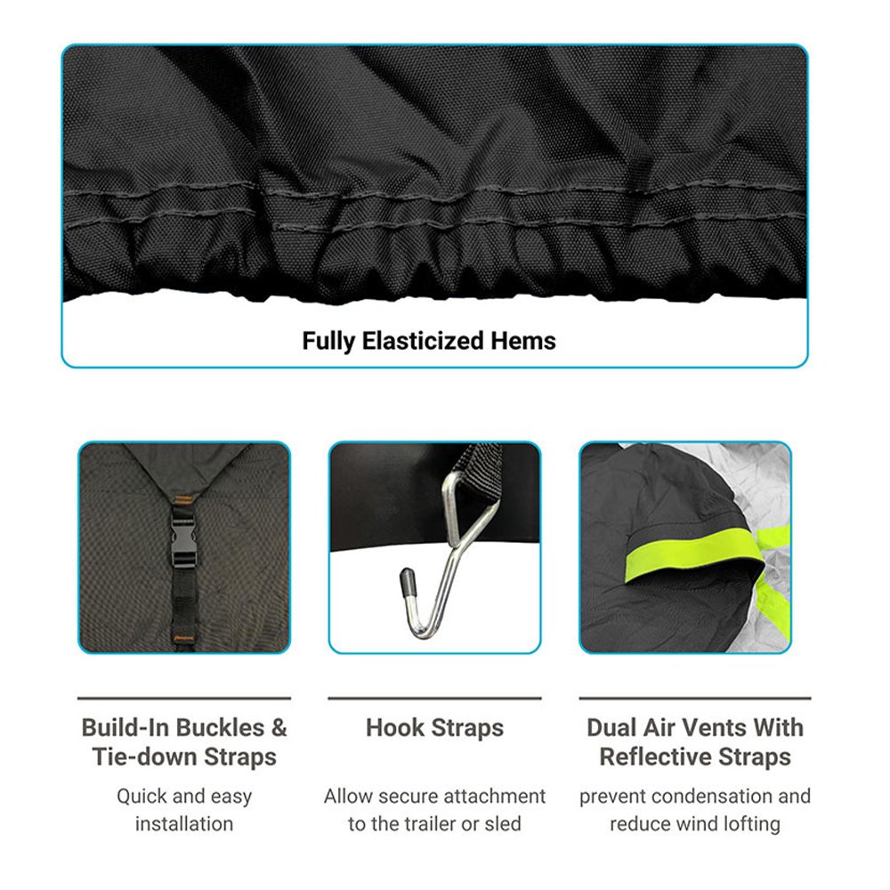 Factory Supply Heavy Duty UV Resistant Waterproof Engine Covers, Boat Cover