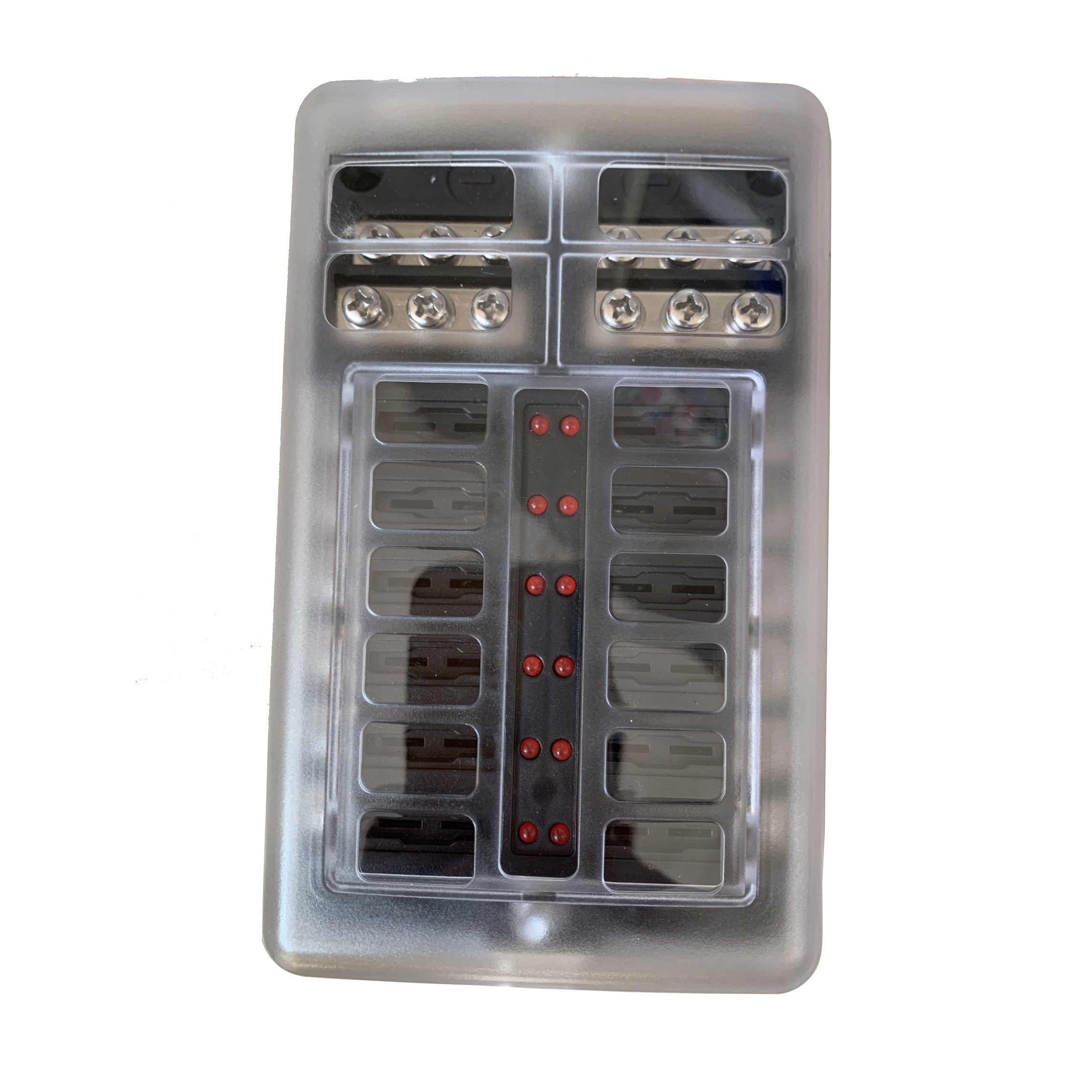 12-24V Marine Fuse Panel With Fuse Holder and Blade Components 12 Way Fuse Box Car Boat Automotive