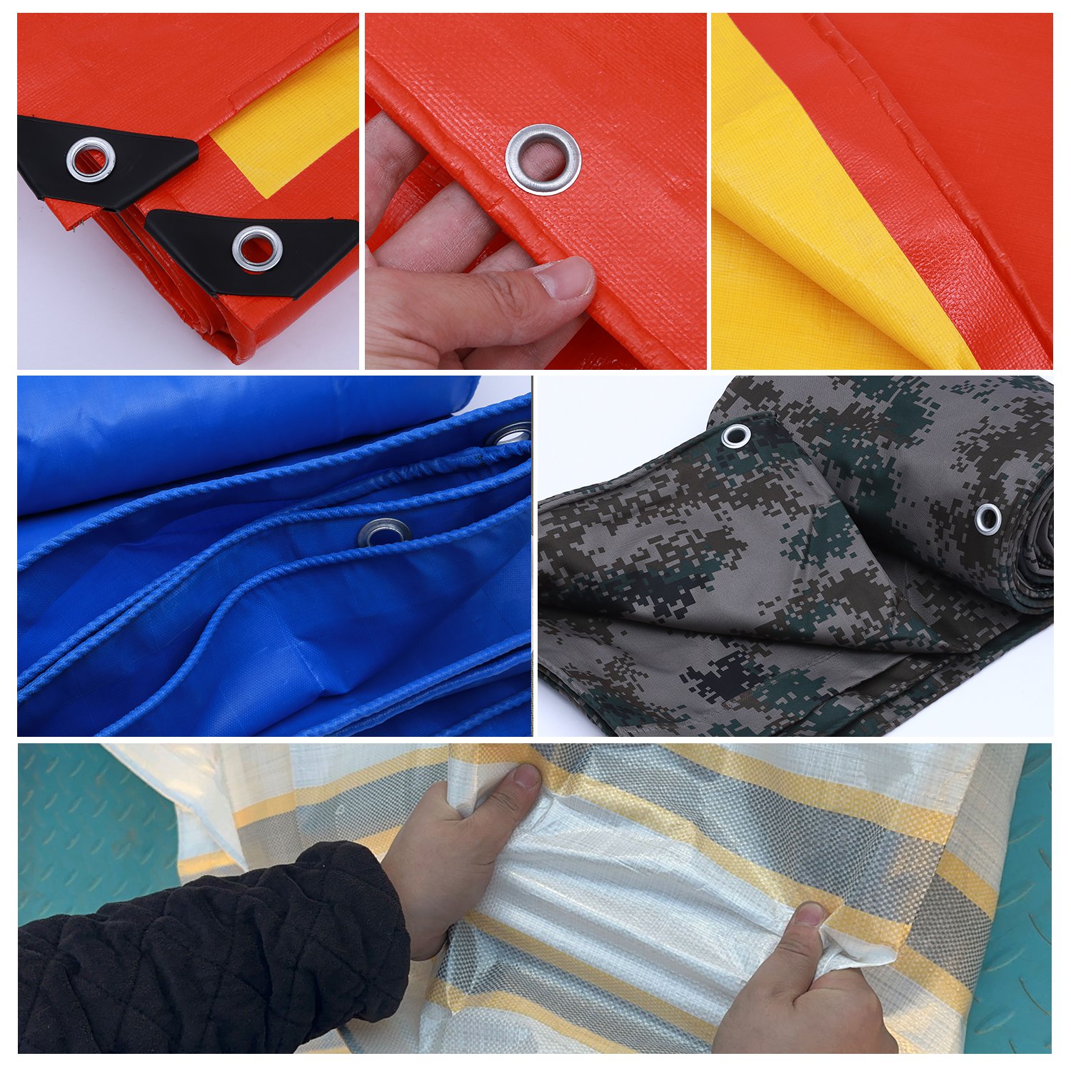 High-quality PE Tarpaulin Camping Ground Sheet Tarp for Above Ground Pool Car Boat Camper Canvas Tarps