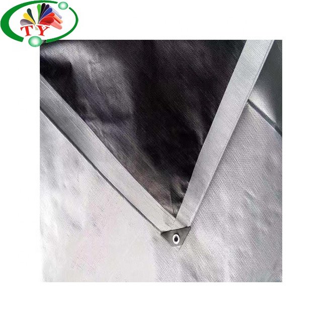 Waterpoof Black Silver PE Tarpaulin for Truck/boat/tent in China PE Tarpaulin Factory