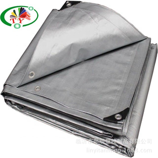 Waterpoof Black Silver PE Tarpaulin for Truck/boat/tent in China PE Tarpaulin Factory