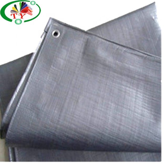 Waterpoof Black Silver PE Tarpaulin for Truck/boat/tent in China PE Tarpaulin Factory