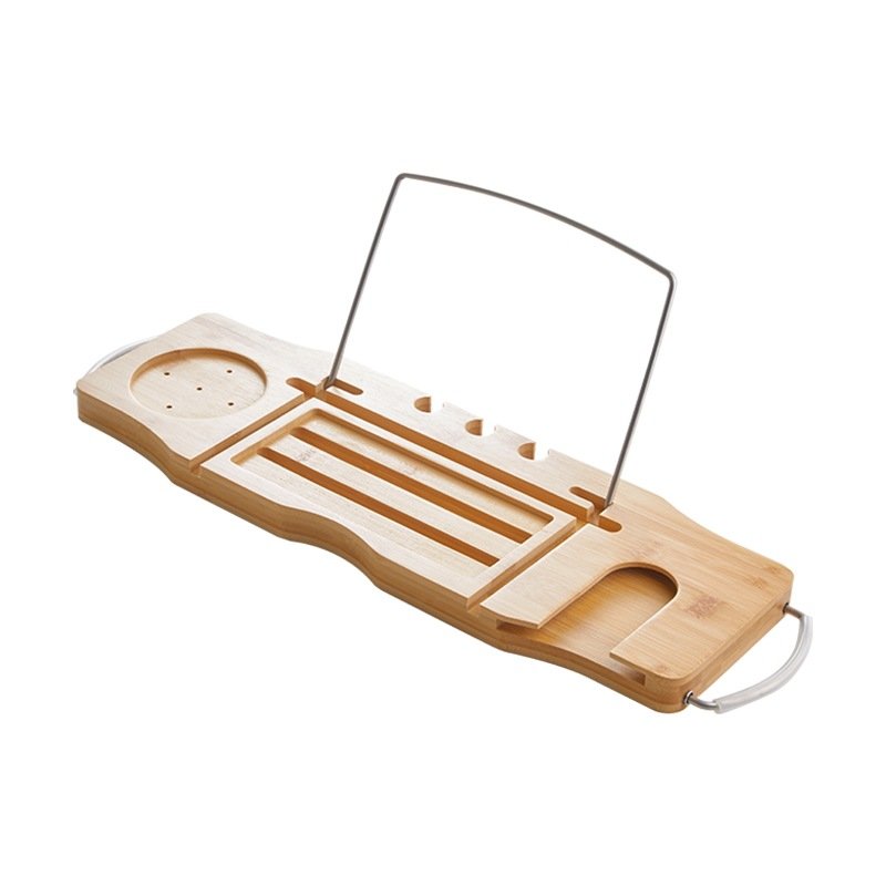 Hot Selling Factory Direct Wholesale Bamboo Retractable Non-Slip Bath Rack Bathtub Tray for the Bathroom Set