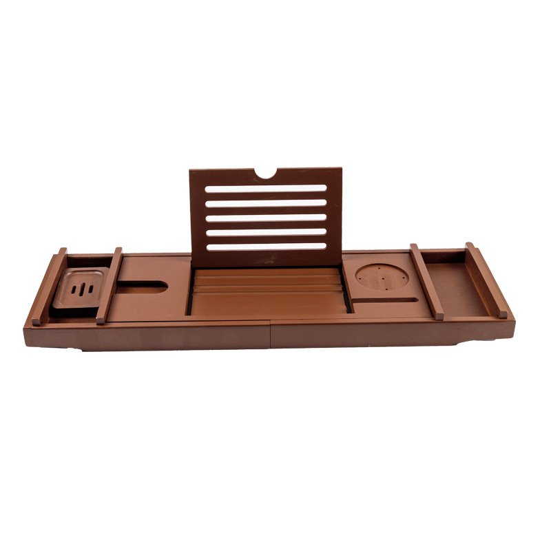 Hot Selling Factory Direct Wholesale Bamboo Retractable Non-Slip Bath Rack Bathtub Tray for the Bathroom Set