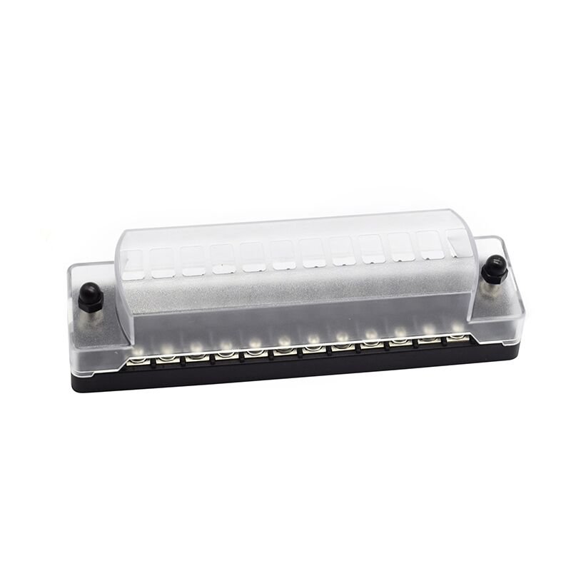 12 Way Fuse Box Blade Block Fuse Automotive Car Yeti Blade Fuse Holder for 12V/24V Car Truck Boat Marine RV