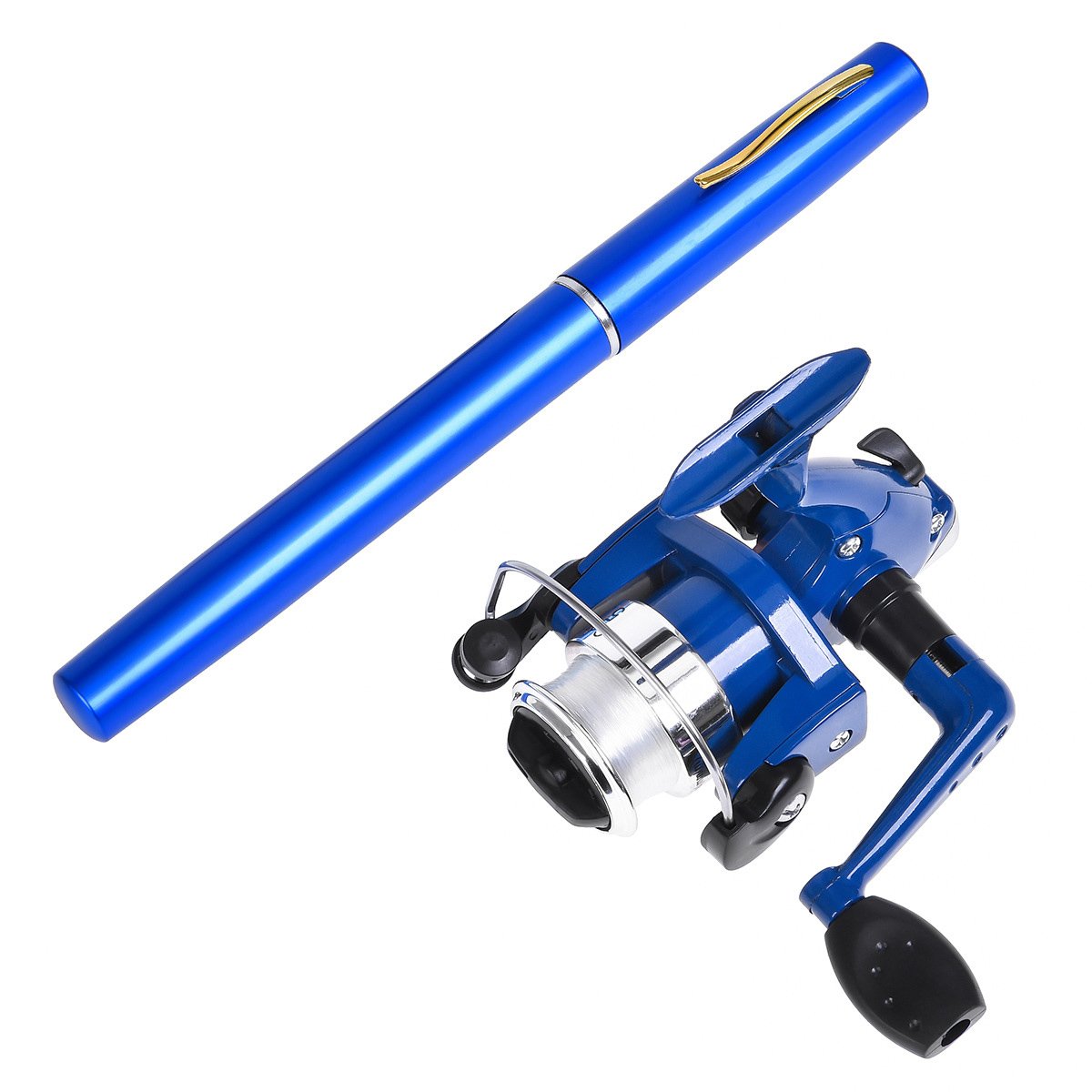 Portable Telescopic Pocket Pen Fishing Rod and Reel Spinning Combo Kit Winter Ice Fishing Sea Tackle