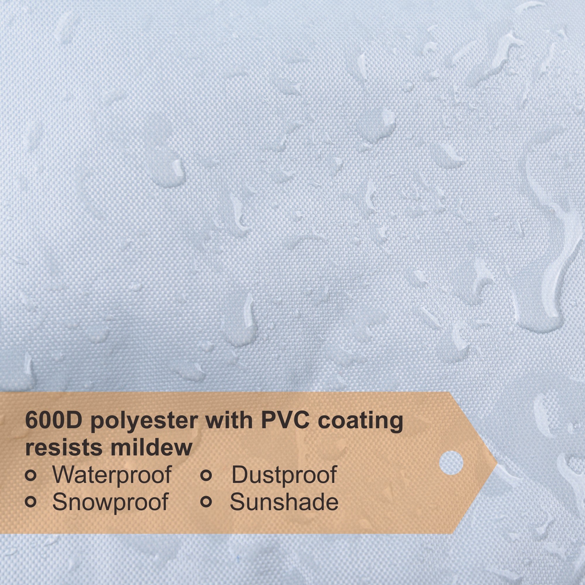 600D Polyester With PVC Coating Resists Auto Parts Boat Parts Personal Watercraft Covers for Universal Car