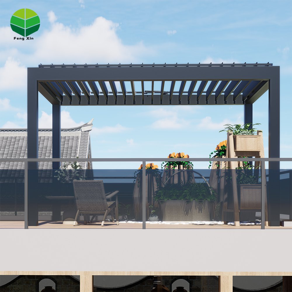 Customizable Motorised Patio Covers Garages, Canopies & Carports Pergola Metal Bioclimatic Aluminum Backyard Automatic Outdoor