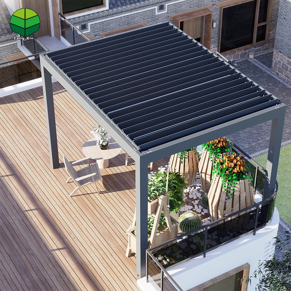 Customizable Motorised Patio Covers Garages, Canopies & Carports Pergola Metal Bioclimatic Aluminum Backyard Automatic Outdoor