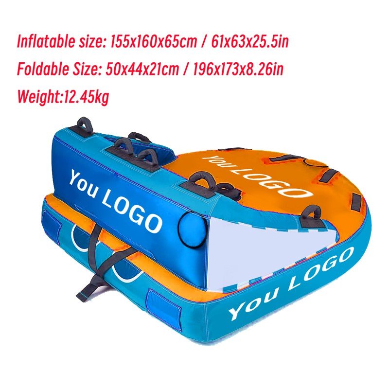 Big Brand Customized Water Jet Ski Boat Towable Inflatable Water Skiing Tube with PVC & Nylon Cover