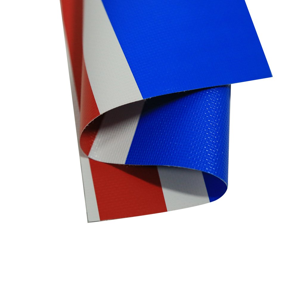 Heavy Duty Waterproof PVC Coated Awning PVC Color Striped Tarpaulin Fence Tarps Roll