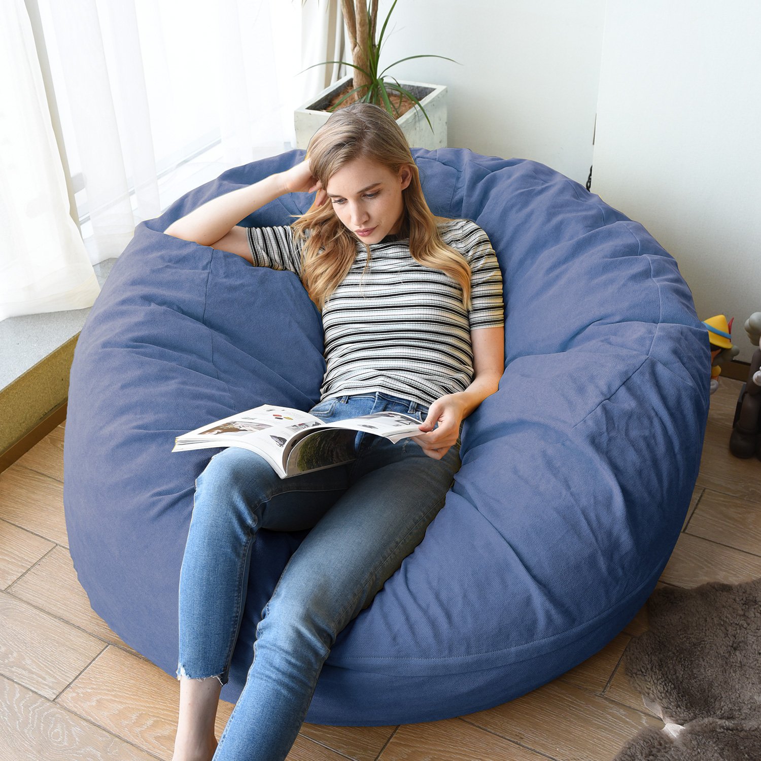 Party Cinema Chair Huge Compressed Foam Sofa Poly Flannelette Garden Bean Bag Black Friday Christmas for Boats