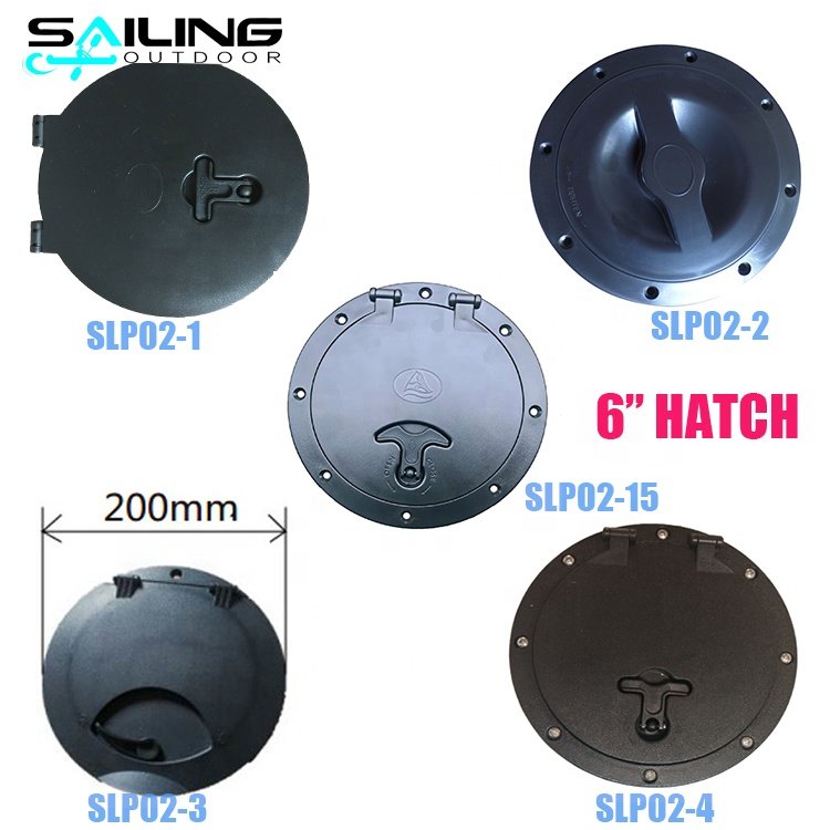 6inch Factory Outlet Nylon Plastic Marine Boat Deck Hatch Cover With Rubber Seal Packing for Yacht