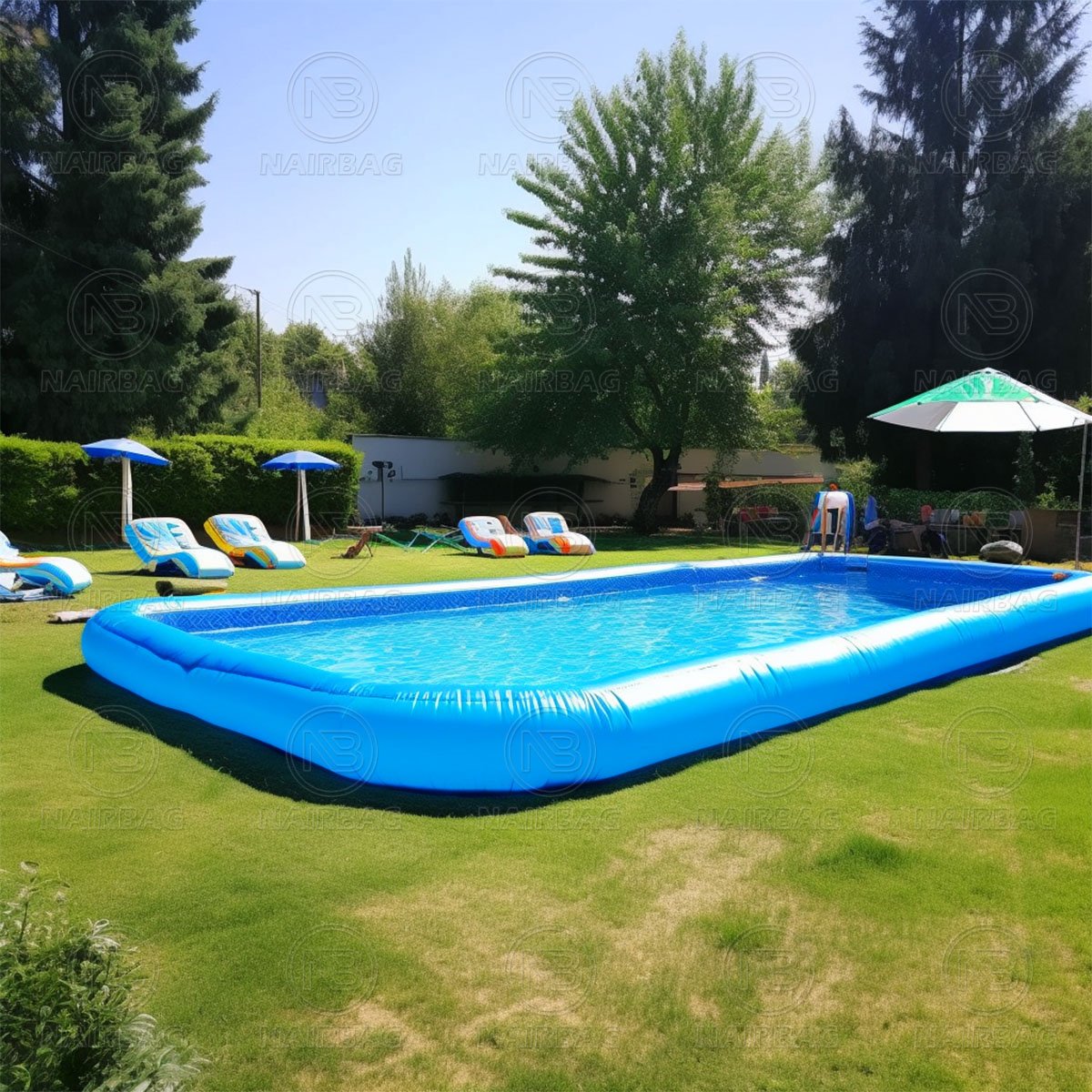 Inflatable Swimming Pool Cover Outdoor Yard Water Games Water Ball Water Hand-Cranked Boat Roller Ball Inflatable Pool Toys
