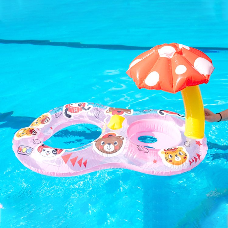 Factory Price Inflatable Baby Swim Float Canopy Kids Swimming Waist Trainer Fish Baby Seat Animals Baby Safety Seat Pool
