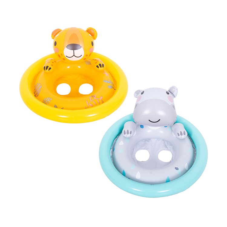 Factory Price Inflatable Baby Swim Float Canopy Kids Swimming Waist Trainer Fish Baby Seat Animals Baby Safety Seat Pool