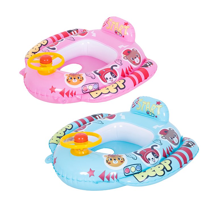 Factory Price Inflatable Baby Swim Float Canopy Kids Swimming Waist Trainer Fish Baby Seat Animals Baby Safety Seat Pool
