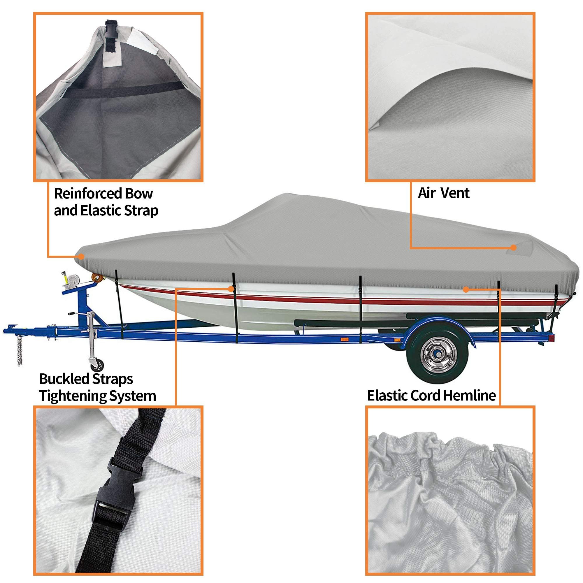 BBMonkey Feet Mooring Cover Boat Person Boat Cover Waterproof Boat Covers
