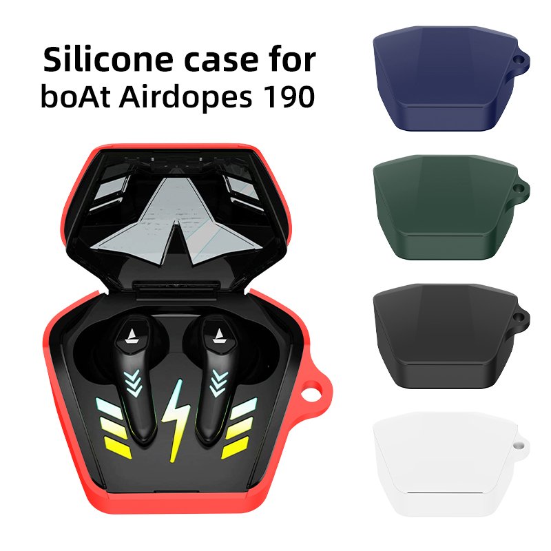Colorful Simple Shockproof Soft Thin Silicone Protective Case for BoAt Airdopes 190