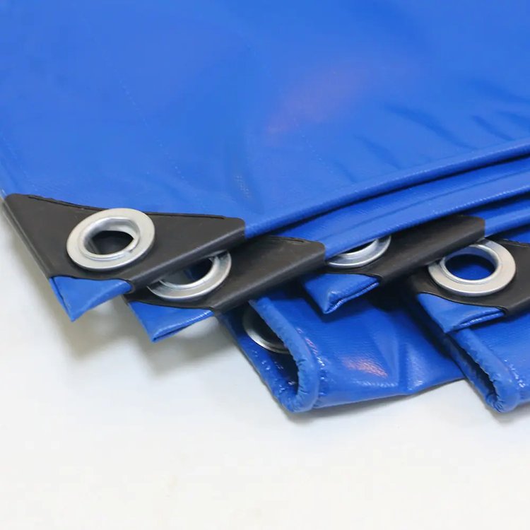 Heavy Duty Blue Color Waterproof Anti UV Tear Resistant Vinyl PVC Tarpaulin Rolls PVC Tarp Fabric for Goods Covers