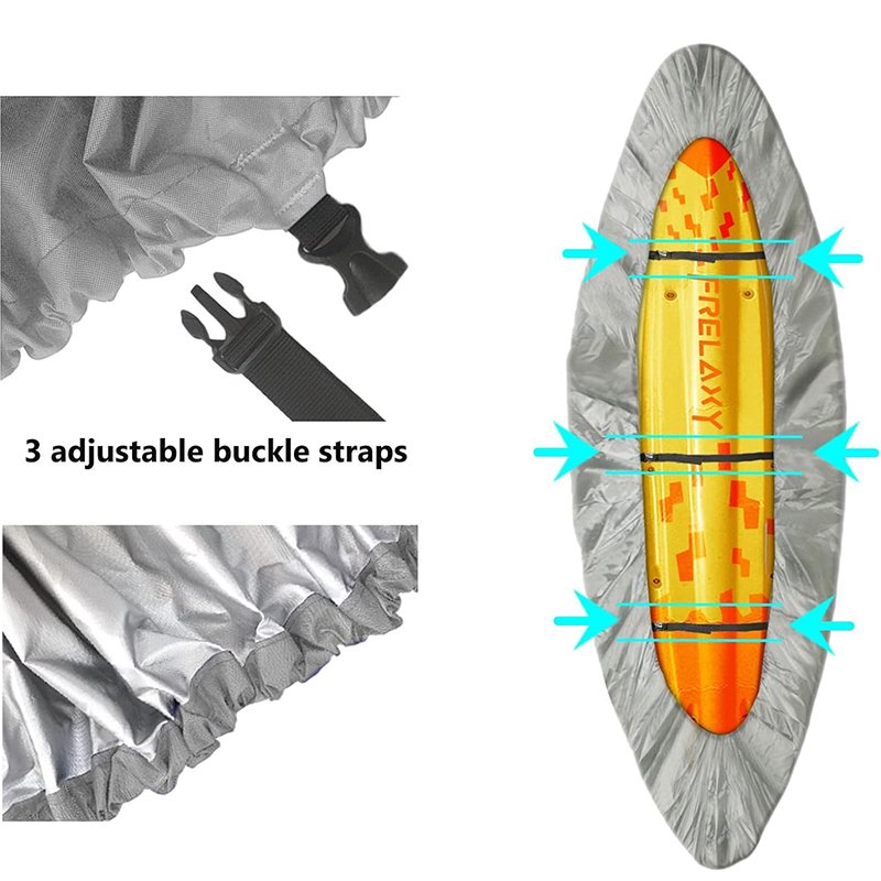 Factory Stock 420D Waterproof Dust Protective Canoe Cover Used Condition Oxford Cloth PVC Material New Condition Boat Cover
