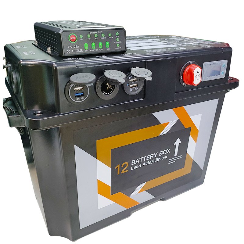 12/32V 25/40A Universal Portable Outdoor Large Marine Diy Lithium Batterie Box Waterproof Solar Battery Box Battery Powered Box