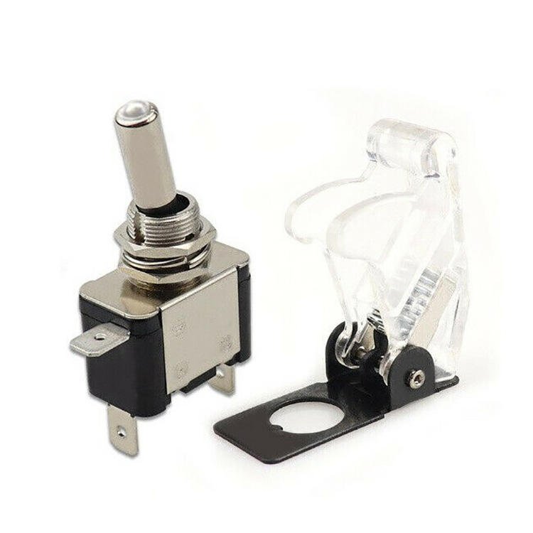 12V 20A Illuminated LED ON-OFF with Cover Red Blue Green Yellow Car Toggle Switch