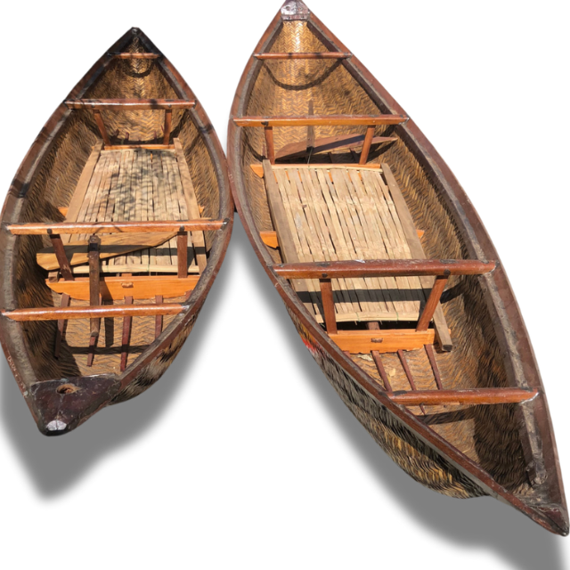 Vietnamese Custom Bamboo Wood Rowing Boat Fast Delivery for Lake & River Outdoor Adventure Fishing OEM ODM Custom Entertainment