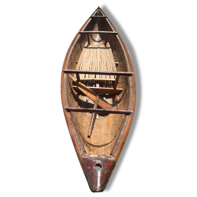 Vietnamese Custom Bamboo Wood Rowing Boat Fast Delivery for Lake & River Outdoor Adventure Fishing OEM ODM Custom Entertainment