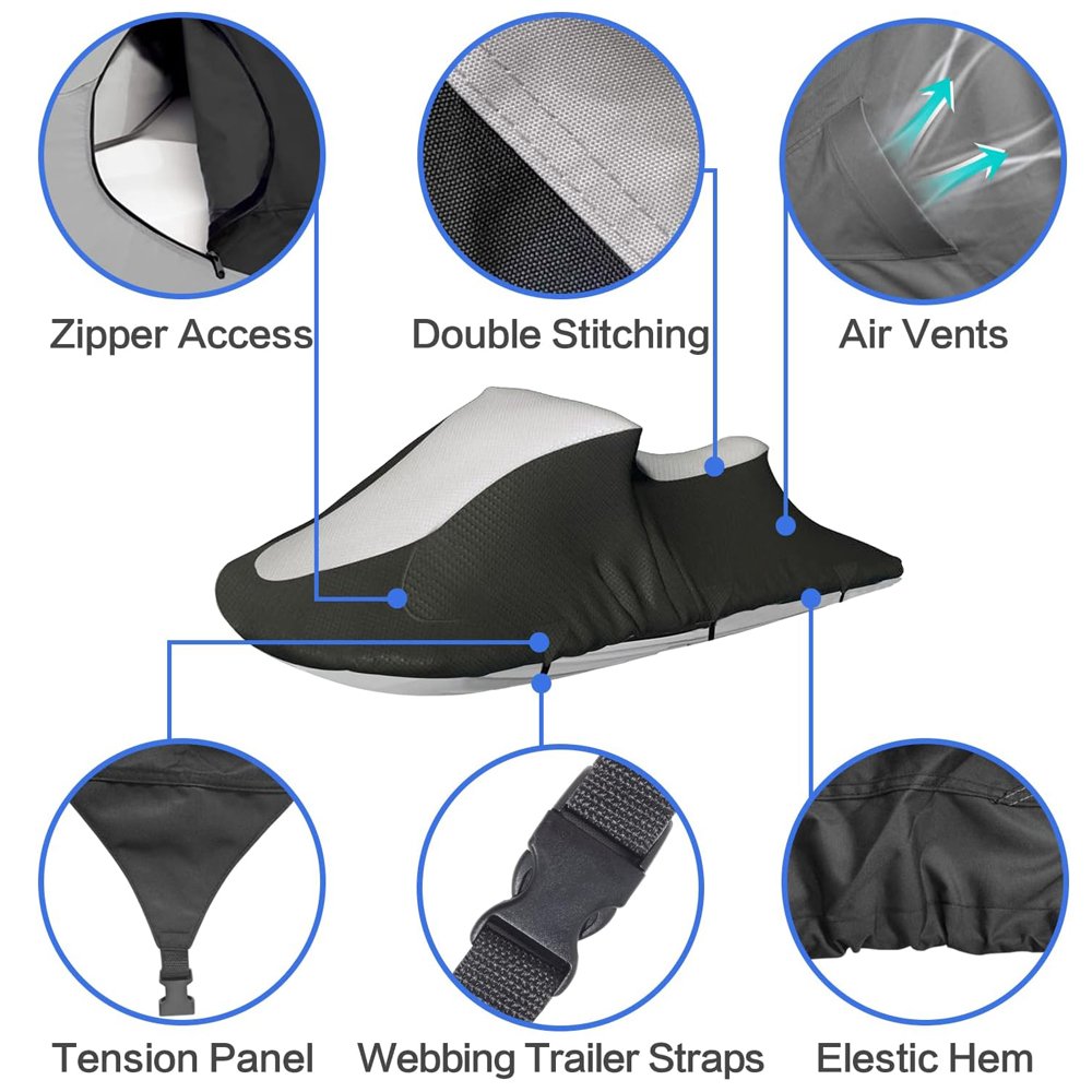 High Quality Boat Cover Polyester UV Resistant PWC Covers Waterproof Jet Ski Cover