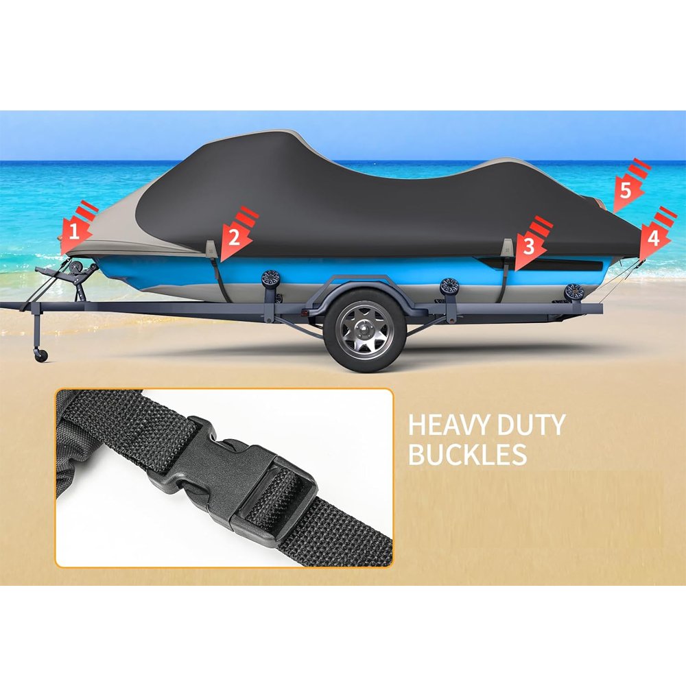 High Quality Boat Cover Polyester UV Resistant PWC Covers Waterproof Jet Ski Cover