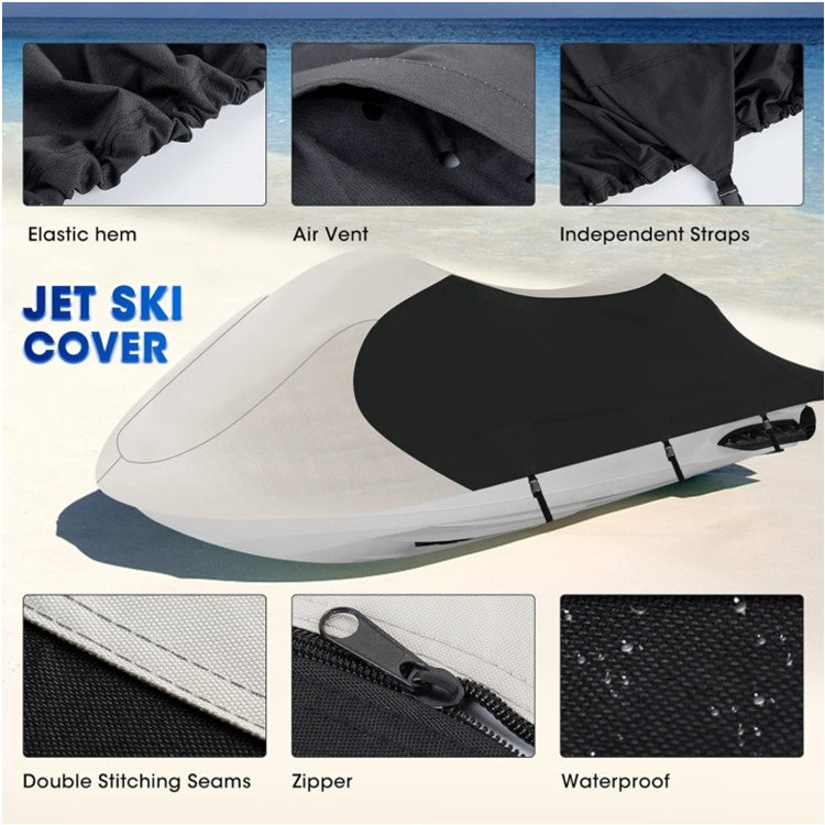 Heavy Duty 800D PWC Oxford Cloth Boat Cover Windproof Anti-Uv Sunscreen Awning PU Coating Canopy Window Protection