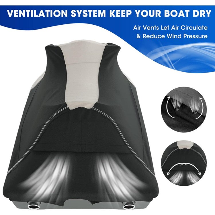 Heavy Duty 800D PWC Oxford Cloth Boat Cover Windproof Anti-Uv Sunscreen Awning PU Coating Canopy Window Protection