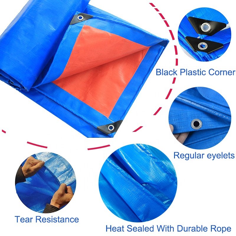 GRS CE Custom Tarps 12x20 15*15 10x10 Waterproof Tirpal PE Tarpaulin for Truck Cover and Cargo Storage Tarps