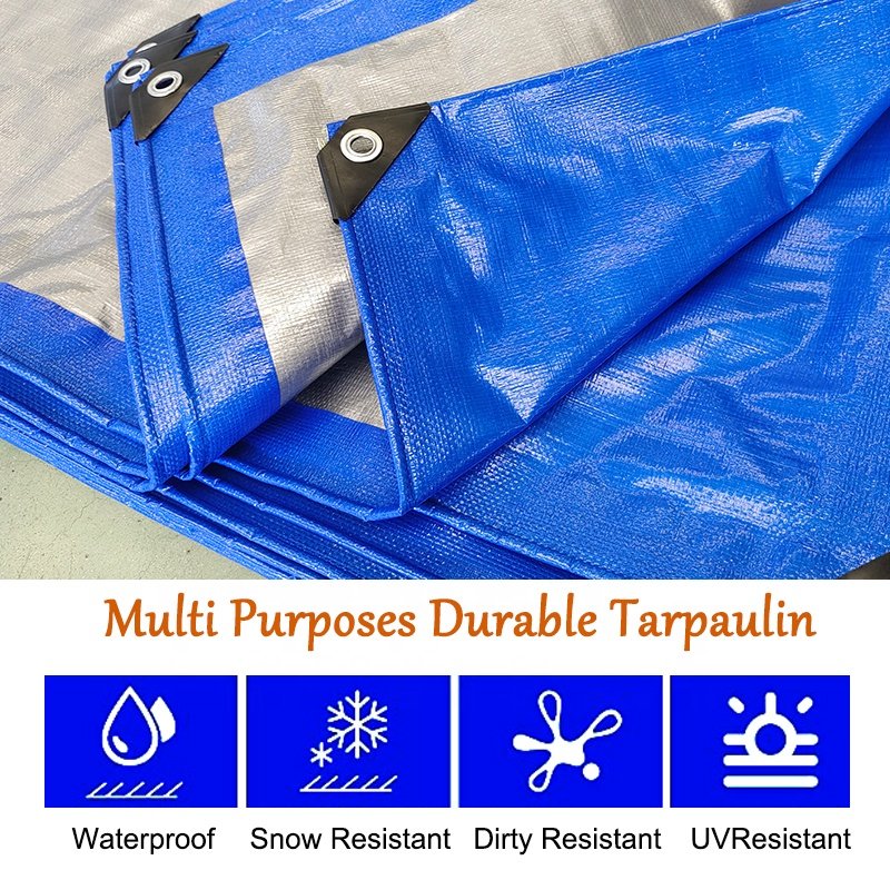 GRS CE Custom Tarps 12x20 15*15 10x10 Waterproof Tirpal PE Tarpaulin for Truck Cover and Cargo Storage Tarps