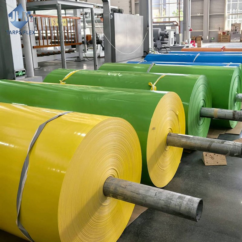 Custom Colors Industrial Fabric UV Resistant Fire Retardant Tarp Pvc Yellow White Blue Silver Waterproof Tarpaulin