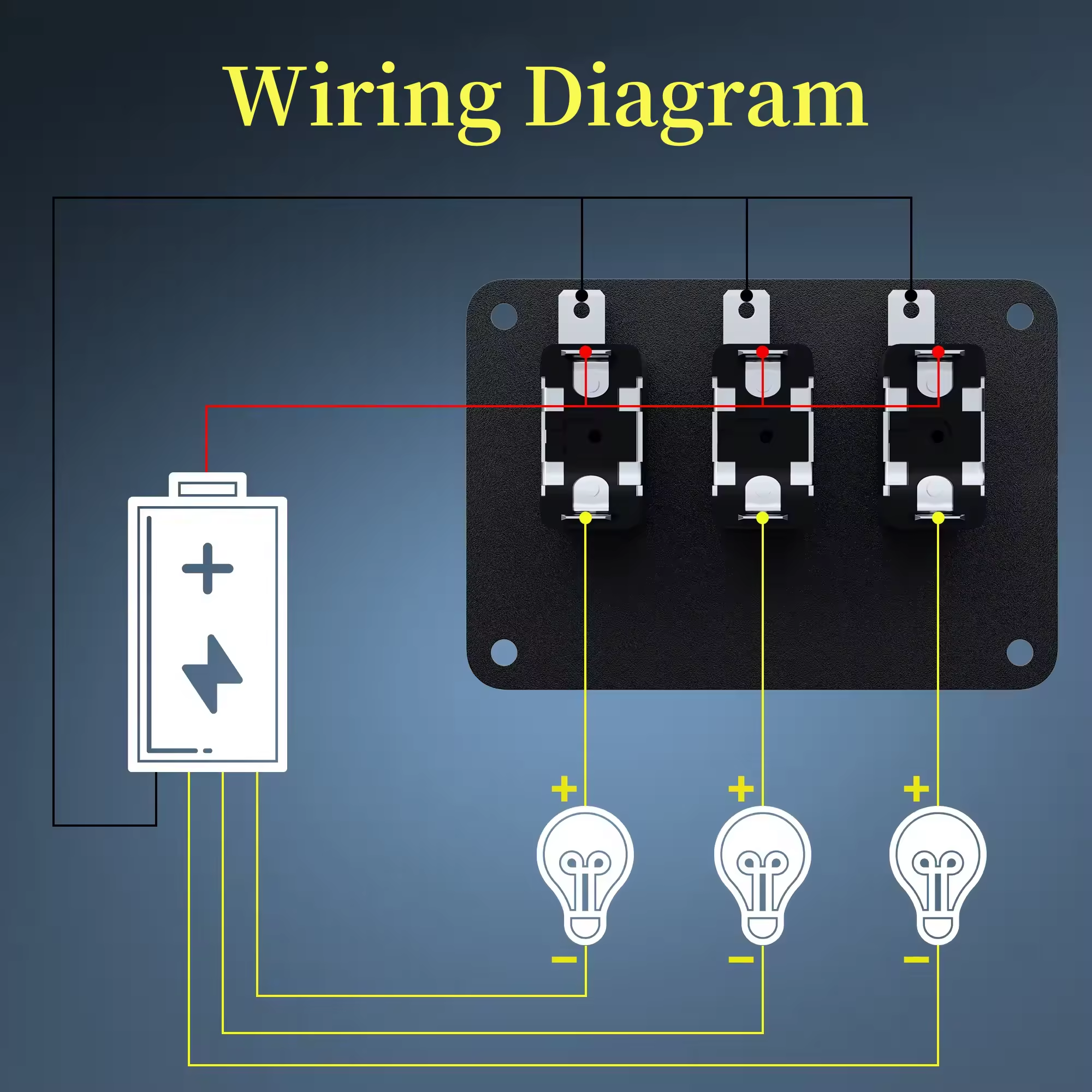 3 Gang Racing Toggle Switch Panel LED Indicator 12V 3 Pin 20 Amp Marine RV Illuminated Rocker Switch with Aircraft Safety Cover