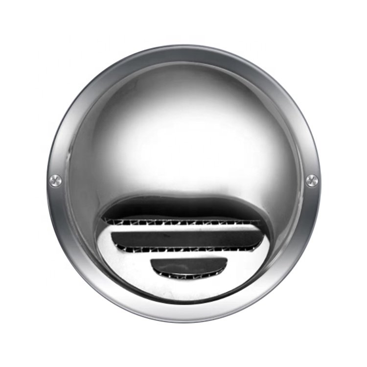 Hvac Ventilation Outdoor Bull Nose Vent 304 201 Stainless Steel Air Pipe Exhaust Wall Vent Cap air Vent
