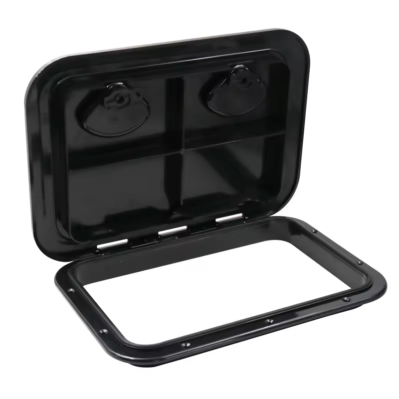 Xinxing Marine Hatch Rubber Seal Access Cam Boat Hatch Cover and Lid With Locking Latch Handle Deck Black