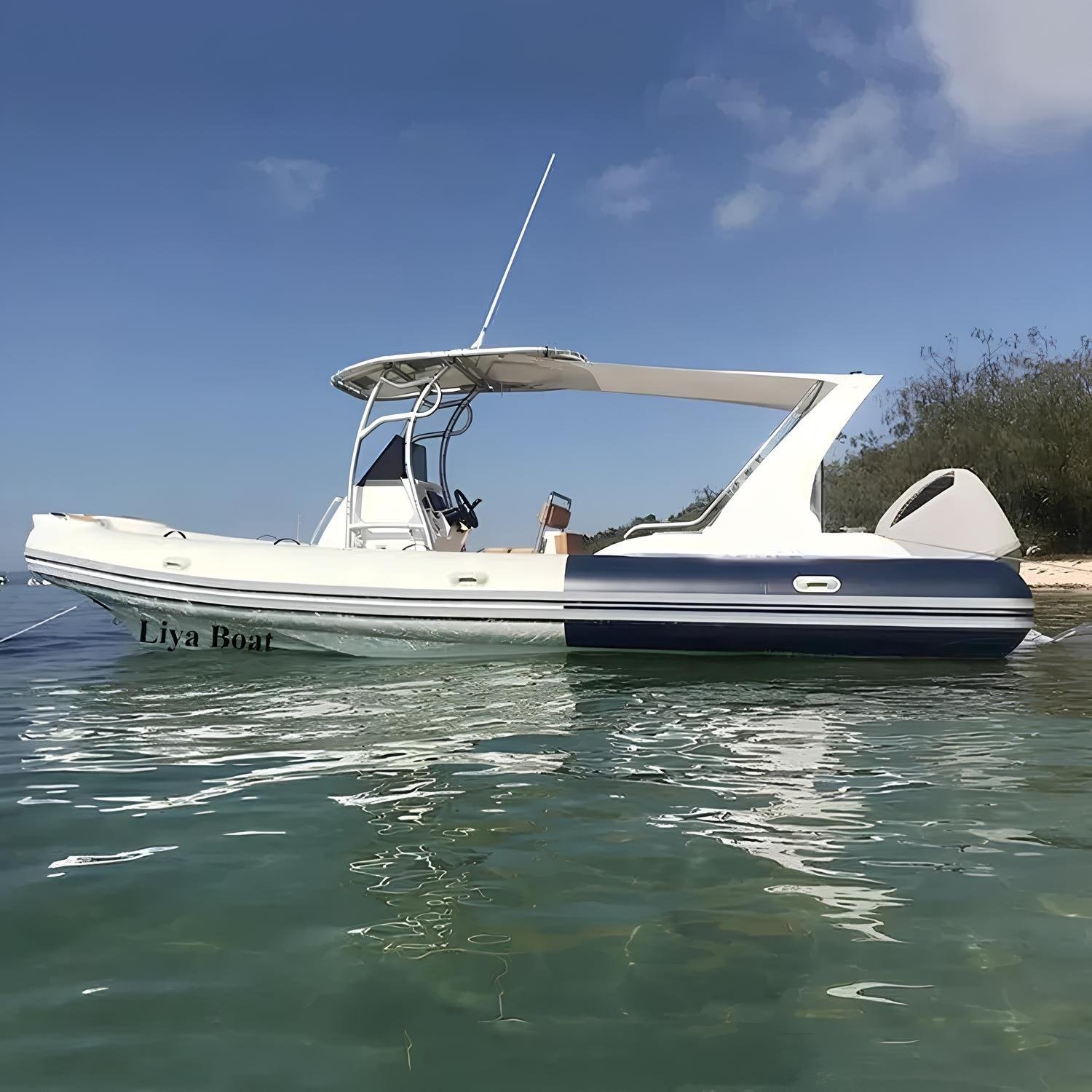 Liya Inflatable Rib 750 Boat Luxury Hypalon Marine Yacht Sea Boats Sailing RIB 750
