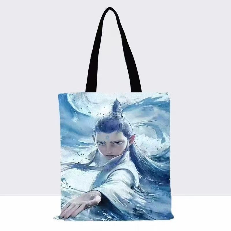 Sublimation Shopping Bag Large Size Canvas Linen Shoulder Bags Shopping College Custom Printed Logo Women Recycle Shopping Bag