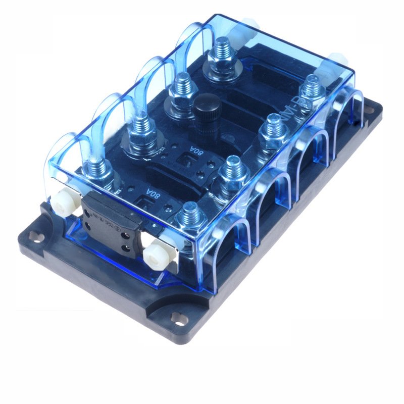 ANM Porta Fusible Automotriz Con Cubierta 30A 40A 250A 500A Bolt Type Automotive Mega Fuse Holder Block Box with Cover