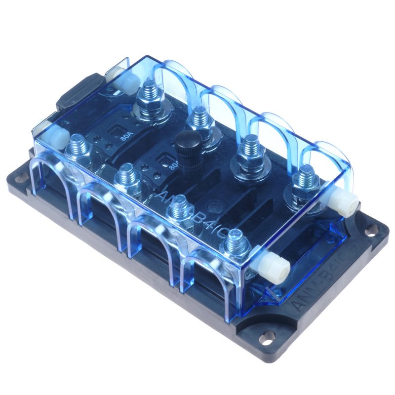 ANM Porta Fusible Automotriz Con Cubierta 30A 40A 250A 500A Bolt Type Automotive Mega Fuse Holder Block Box with Cover