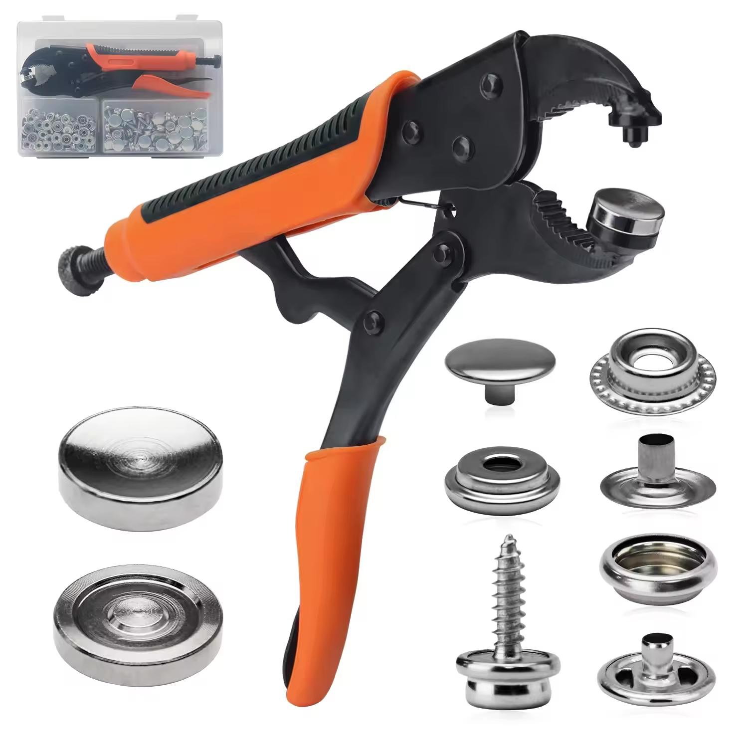 High Quality Stainless Steel Screws Large Button Snap Pliers With Tool Kit for Ships Clothing Canvas Snap Set
