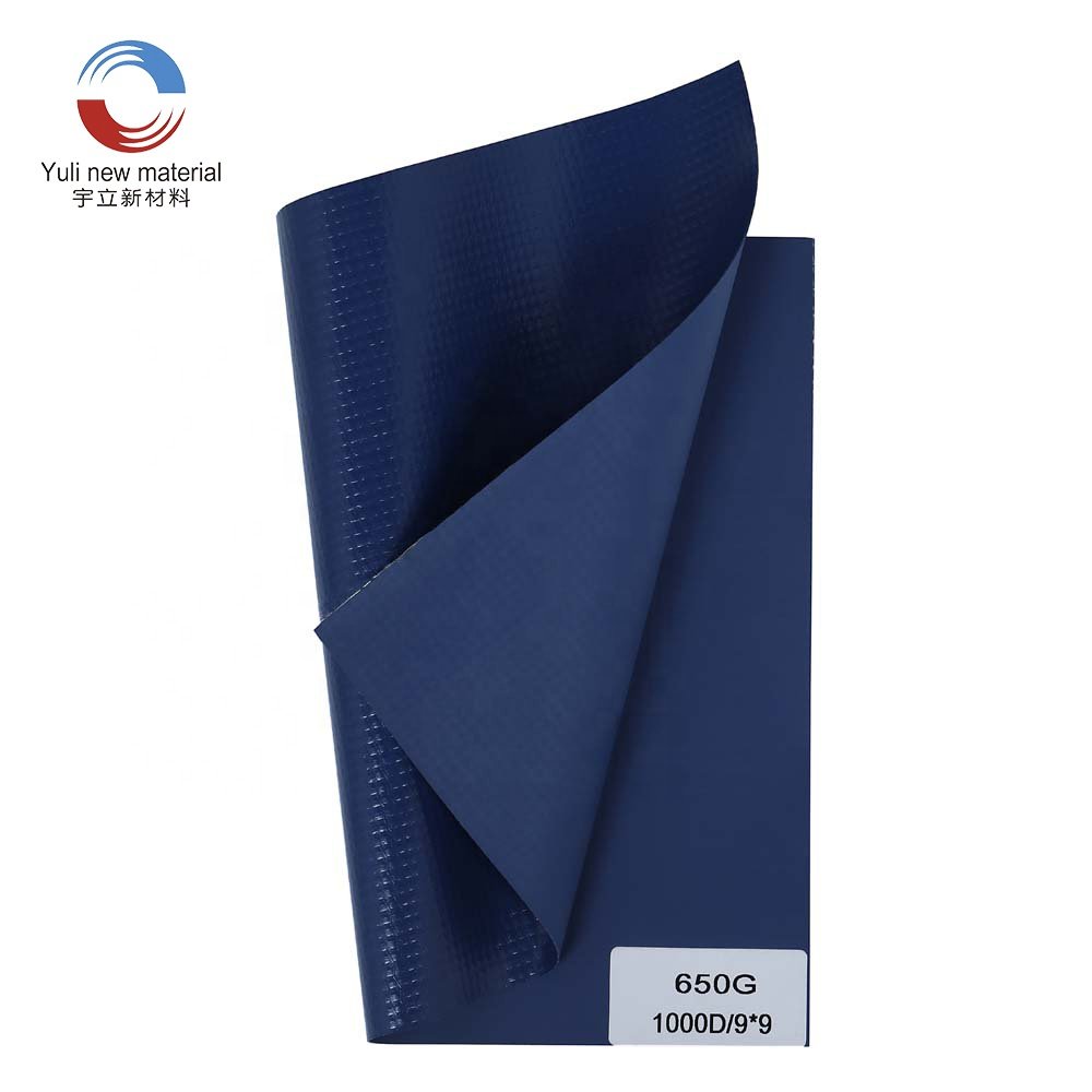 650GSM/1000D/9*9 PVC Industrial Textile Polyester Composite Fabric Other Fabric Tarpaulin Plain Knitted Embossed Medium Weight