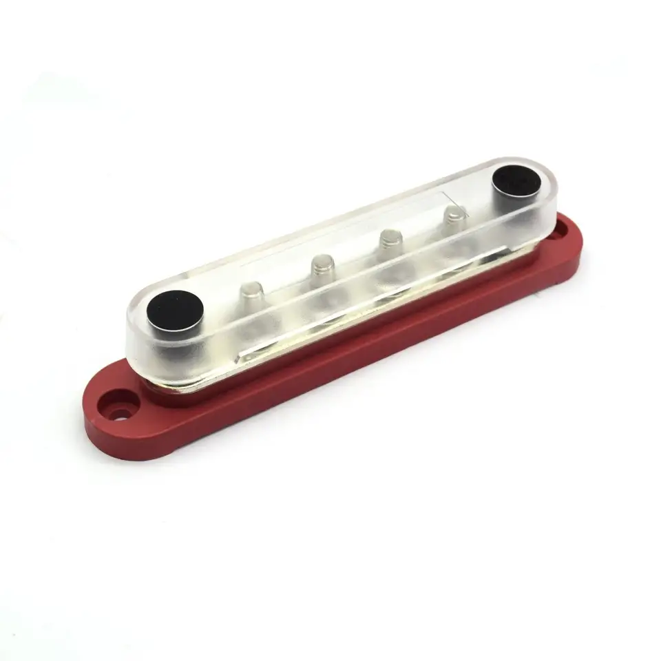 6 X M8 Heavy-duty Busbar Bus Bar 100A 200A 300A Terminal Block With Cover for Car Marine Boat Car
